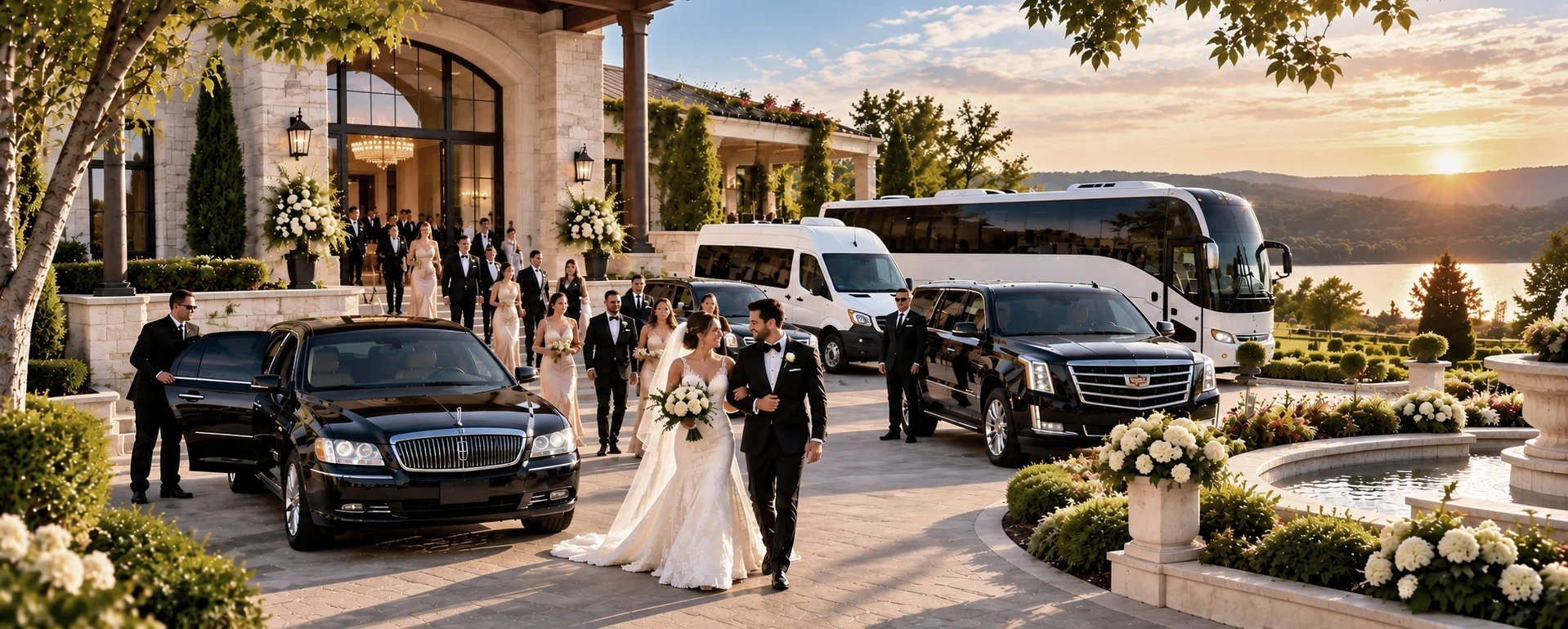 Elegant private group transportation for weddings and special events